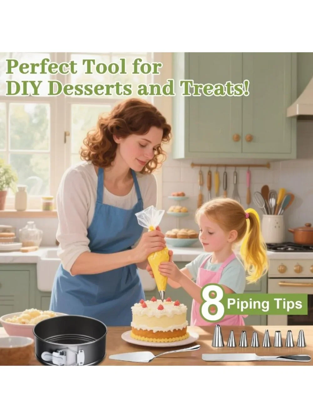139PCS Non-Stick Springform Cake Pan Set + Decorating Tools & Accessories